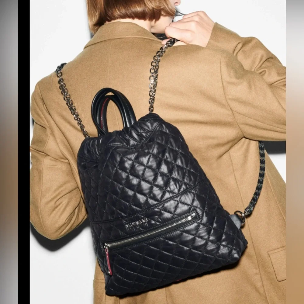 MZ Wallace Black Quilted Backpack - Picture 2 of 7